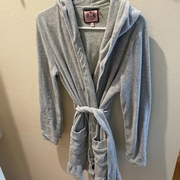 Juicy Couture Other - Juicy Couture velour robe grey size S